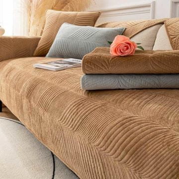 Nikcorp Jastučnica vodootporna, protuklizna plišana navlaka za jastuk, mekana i periva u perilici, svijetlo smeđa 45x45 cm