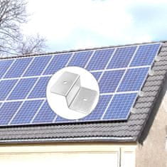 Nikcorp Set nosača za montažu solarnih panela, 4 komada, aluminijski Z-nosač za krov kampera, broda, jahte, prikolice, zid