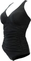 Nikcorp Ženski kupaći kostim visokog struka za udobnost i stil, rastezljiv i brzo sušeći materijal, V-izrez, podstavljen, crni, L