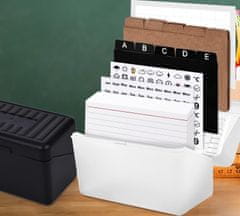 Nikcorp Kutije za pohranu kartica 2 kom, za organizaciju ureda i učenje, s 200 kartica, 60 pregrada i naljepnicama, Plava