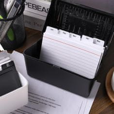 Nikcorp Kutije za pohranu kartica 2 kom, za organizaciju ureda i učenje, s 200 kartica, 60 pregrada i naljepnicama, Plava