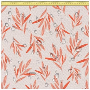 Nikcorp Vodootporna tkanina za tapeciranje, Oxford 600D, otporna na UV zračenje i trganje, za vrtni namještaj, crveni listovi 160x200 cm