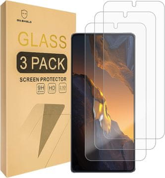 Nikcorp Kaljeno staklo za Xiaomi Poco F5, 3 komada, 9H zaštita ekrana od ogrebotina i udaraca, oleofobni premaz, HD prozirnost