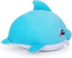 Nikcorp Plišana igračka dupin, mekani jastuk za djecu, realističan dizajn morske životinje, idealan poklon, plavi, 25 cm