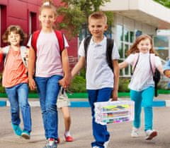 Nikcorp Prozirne kutije za pohranu, 2 kom, složivi stolni organizator za olovke, uredski pribor i kozmetiku, prozirni