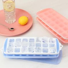 Nikcorp Set 4 silikonska kalupa za led s poklopcima, 84 kocke leda, oblici srca i brojeva, za koktele, sokove i dječju hranu