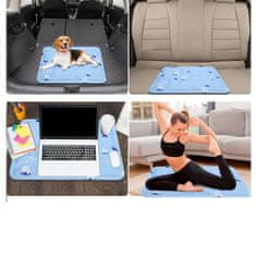 Nikcorp Rashladna podloga za pse, gel prostirka za hlađenje, prozračna i sklopiva, protuklizna, za krevet i auto, plava, 30x40 cm