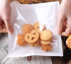 Nikcorp Pekarske vrećice 100 komada, otporne na masnoću, za pakiranje krafni i peciva, s prozorčićem, bijele, 18x19 cm