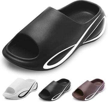 Nikcorp Unisex sandale od EVA materijala za vrhunsku udobnost, vodootporne natikače za plažu i bazen s masažnim gazištem, crne 44 EU-45 EU