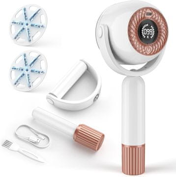 Nikcorp Električni aparat za uklanjanje mucica 2u1, s LCD zaslonom i USB-C punjenjem, 3 brzine, za odjeću i tkanine, bijeli