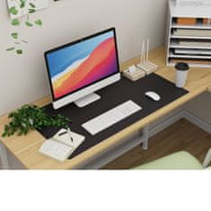 Nikcorp Podloga za radni stol vodootporna, zaštitna prostirka za stol, protuklizna podloga za miš i tipkovnicu, crna 80x40 cm