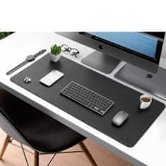 Nikcorp Podloga za radni stol vodootporna, zaštitna prostirka za stol, protuklizna podloga za miš i tipkovnicu, crna 80x40 cm