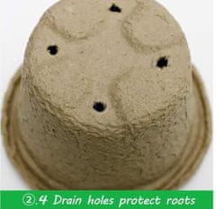 Nikcorp Biorazgradive posude za sadnice 60 kom, set za sjetvu i uzgoj biljaka s etiketama, alatom i prskalicom, smeđe 10 cm