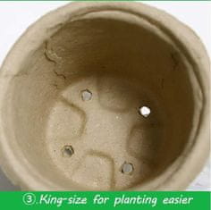 Nikcorp Biorazgradive posude za sadnice 60 kom, set za sjetvu i uzgoj biljaka s etiketama, alatom i prskalicom, smeđe 10 cm