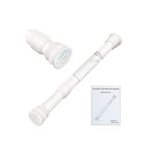 Nikcorp Podesiva teleskopska šipka za zavjese bez bušenja, rastezljiva za tuš kabinu, ormar i prozor, metalna, bijela 46-68 cm