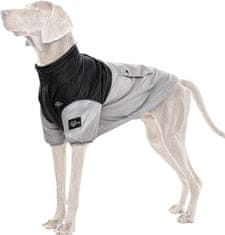 Nikcorp Topla zimska jakna za pse, prsluk od flisa za velike pasmine, vodootporna i vjetrootporna s reflektirajućim elementima, siva 3XL