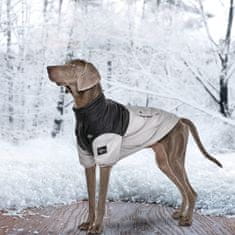 Nikcorp Topla zimska jakna za pse, prsluk od flisa za velike pasmine, vodootporna i vjetrootporna s reflektirajućim elementima, siva 3XL