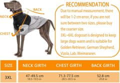 Nikcorp Topla zimska jakna za pse, prsluk od flisa za velike pasmine, vodootporna i vjetrootporna s reflektirajućim elementima, siva 3XL