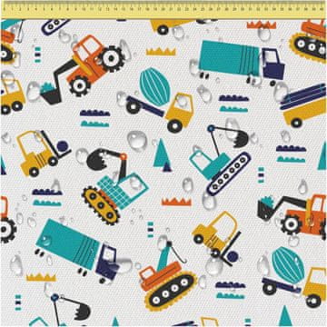 Nikcorp Vodootporno platno za tapeciranje, Oxford 600D tkanina otporna na UV zrake i trganje, za vrtni namještaj, jastuke, torbe, motiv kamioni, 160x200 cm