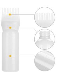 Nikcorp Bočica s aplikatorom za ulje za kosu, 2 kom, za jednostavno bojanje i njegu, s češljem i skalom, 160 ml, bijela