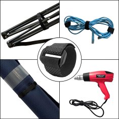 Nikcorp Vezice za kablove na čičak za višekratnu upotrebu, traka za organizaciju kabela i alata, 5 metara s 25 kopči, crna