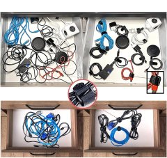 Nikcorp Vezice za kablove na čičak za višekratnu upotrebu, traka za organizaciju kabela i alata, 5 metara s 25 kopči, crna