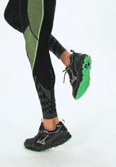 Nikcorp Muške tenisice za trčanje s potporom za pronatore, za asfalt i tvrde podloge, AIRmesh prozračnost, crno-zelene, 44 EU