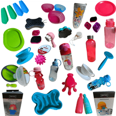 Nikcorp Set od 60+ dodataka za kućanstvo i pse, mega paket za dom i ljubimce, igračke, zdjelice, boce, spremnici, mix boja