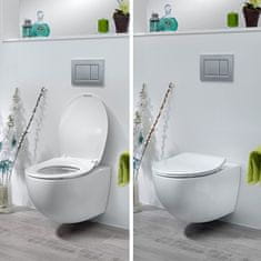 Nikcorp WC daska sporo spuštajuća univerzalna, antibakterijski Duroplast, Click & Clean sustav za lako čišćenje, tiha, bijela