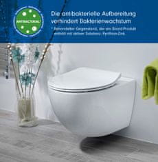 Nikcorp WC daska sporo spuštajuća univerzalna, antibakterijski Duroplast, Click & Clean sustav za lako čišćenje, tiha, bijela