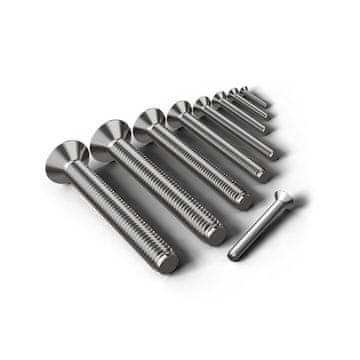 Nikcorp Set vijaka M10x180 mm DIN 7991, 50 komada, nehrđajući čelik A2 (V2A) s upuštenom glavom i imbus prihvatom