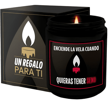 Nikcorp Mirisna svijeća s mirisom vanilije za romantičnu atmosferu, idealan poklon za parove, bez dima, crna, 9x7 cm