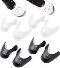 Nikcorp Set kalupa za cipele protiv gužvanja, 4 para, podesivi TPE umetci za tenisice, prozračni, crni i bijeli, vel. 40 EU-46 EU