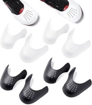 Nikcorp Set kalupa za cipele protiv gužvanja, 4 para, podesivi TPE umetci za tenisice, prozračni, crni i bijeli, vel. 40 EU-46 EU