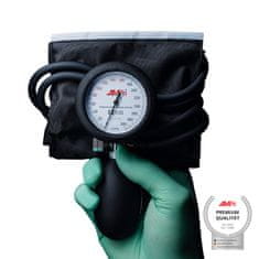 Nikcorp Analogni tlakomjer za nadlakticu za precizno mjerenje tlaka, s dvostrukim crijevom i univerzalnom manžetom 25-40 cm, crni