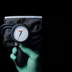 Nikcorp Analogni tlakomjer za nadlakticu za precizno mjerenje tlaka, s dvostrukim crijevom i univerzalnom manžetom 25-40 cm, crni