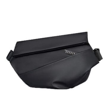 Nikcorp Muška torba preko ramena vodootporna, s magnetskom kopčom i podesivim remenom, za tablet i putovanja, crna