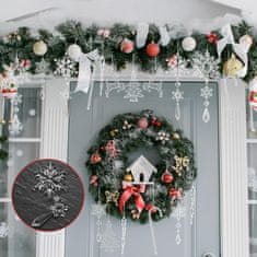 Nikcorp Božićni ukrasi akrilni, set 18 kom, kristalni privjesci pahuljice, sige i borovi, prozirni, nelomljivi, za bor i prozor