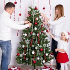 Nikcorp Božićni ukrasi akrilni, set 18 kom, kristalni privjesci pahuljice, sige i borovi, prozirni, nelomljivi, za bor i prozor