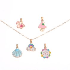 Nikcorp Srebrna ogrlica 925 s privjeskom, ženski lančić s motivom leptira i duginim efektom, hipoalergena, idealan poklon