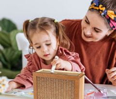 Nikcorp Drvena kasica prasica za štednju s ciljevima, višekratna retro kutija za novac za djecu i odrasle, prirodna boja drva