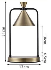 Nikcorp Električna lampa za grijanje svijeća, grijač voska s timerom i prigušivačem, bez dima i plamena, zlatna