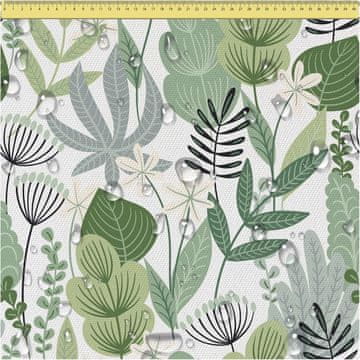 Nikcorp Vodootporna tkanina za tapeciranje, Oxford 600D, otporna na UV zračenje i trganje, za vrtni namještaj, jastuke, torbe, uzorak lišća, 160x100 cm