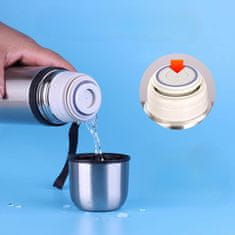 Nikcorp Termos boca za piće, nepropusna, od nehrđajućeg čelika, s dvostrukom stijenkom za tople i hladne napitke, zlatna, 500 ml