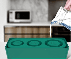 Nikcorp Silikonski kalup za led za Stanley čaše, 3 veličine, sporo otapanje, s poklopcem za svježinu, za sok, kavu, koktele, zeleni