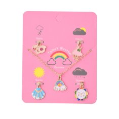 Nikcorp Srebrna ogrlica 925 s privjeskom, ženski lančić s motivom leptira i duginim efektom, hipoalergena, idealan poklon