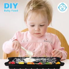 Nikcorp Silikonski kalupi za led 3 komada, 108 kockica s poklopcem, za koktele, viski i sokove, BPA free, crni