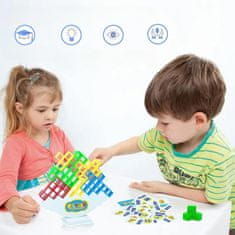 Nikcorp 3D Tetris kocke za slaganje, edukativna igračka za djecu, razvoj kreativnosti i motorike, 48 komada, višebojne