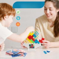 Nikcorp 3D Tetris kocke za slaganje, edukativna igračka za djecu, razvoj kreativnosti i motorike, 48 komada, višebojne