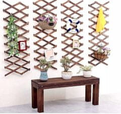 Nikcorp Drvena rešetka za penjačice, rastezljiva pergola za vrt i zid, potpora za biljke, smeđa, 180x33 cm